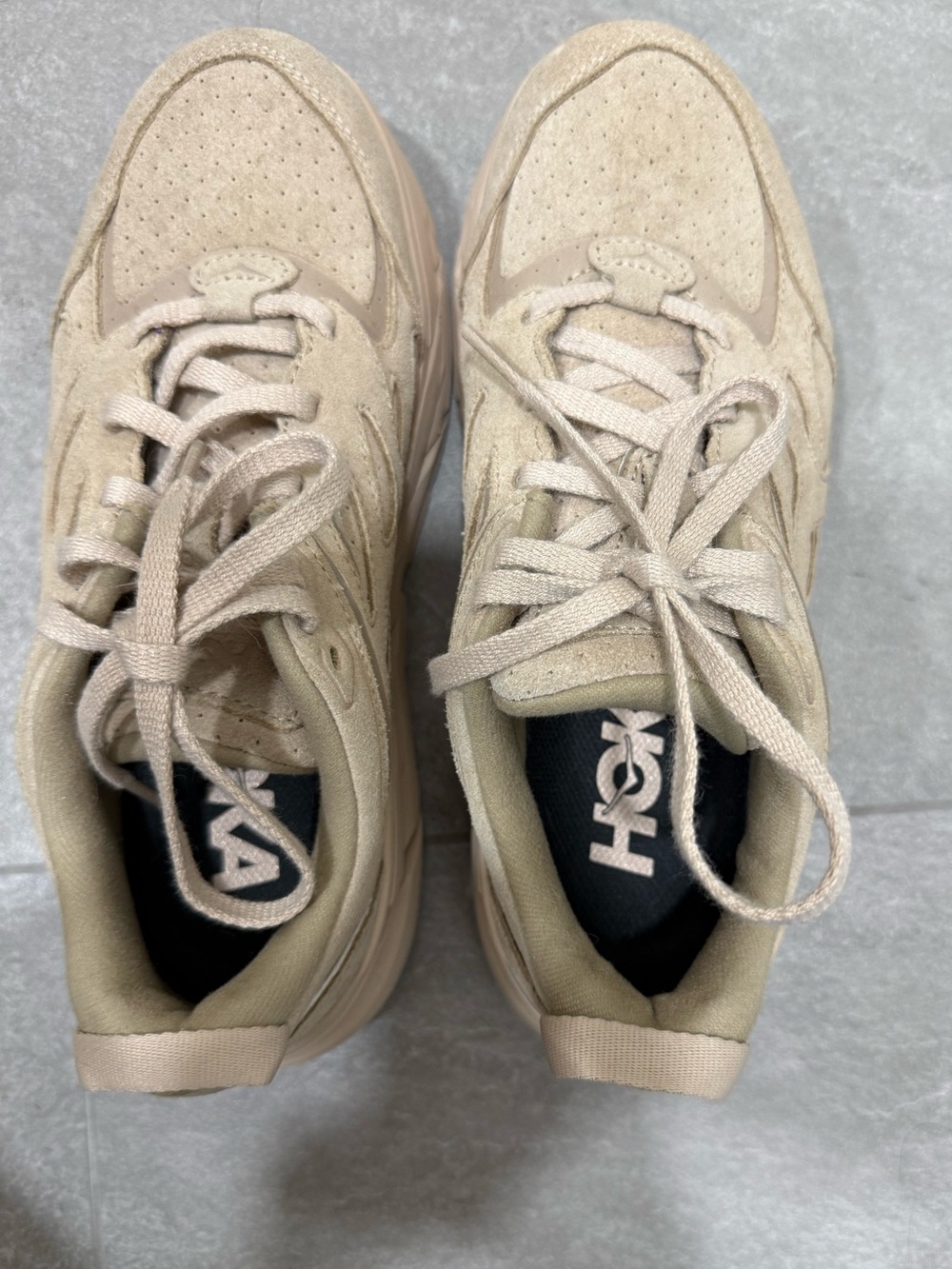 Hoka Clifton L Suede Sneakers.